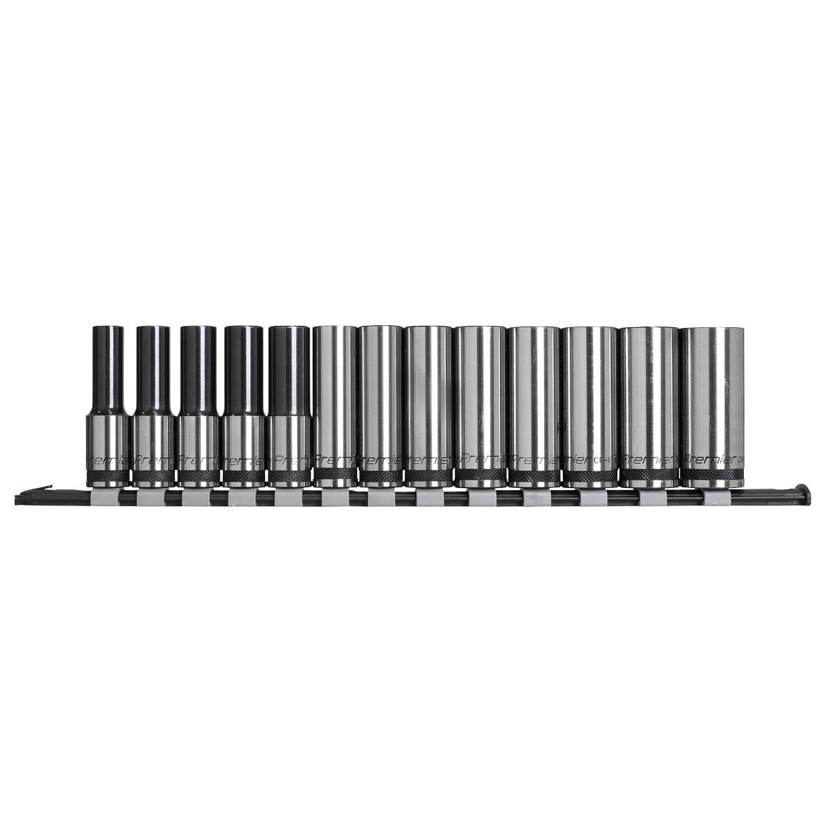 Premier Black Deep Socket Set 1/2"Sq Drive 13pc