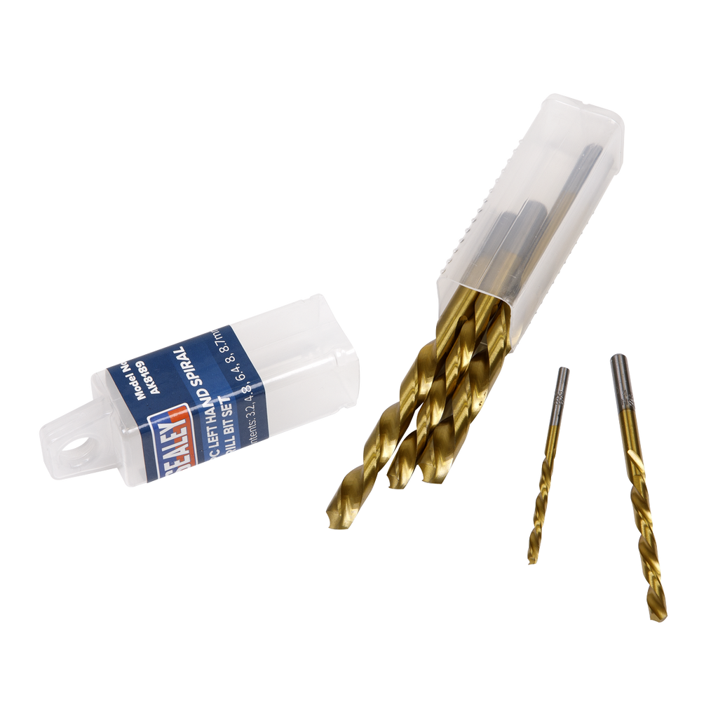 Left-Hand Spiral Drill Bit Set 5pc