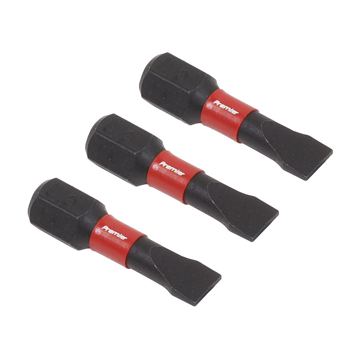 Premier Slotted Impact Power Tool Bits 5.5 x 25mm 3pc