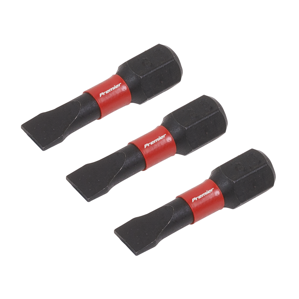 Premier Slotted Impact Power Tool Bits 5.5 x 25mm 3pc