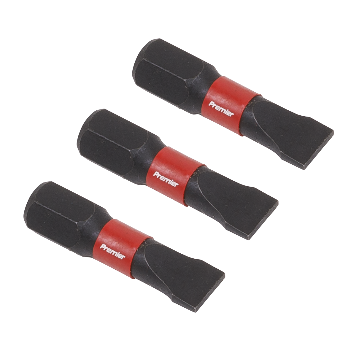 Premier Slotted Impact Power Tool Bits 6.5 x 25mm 3pc