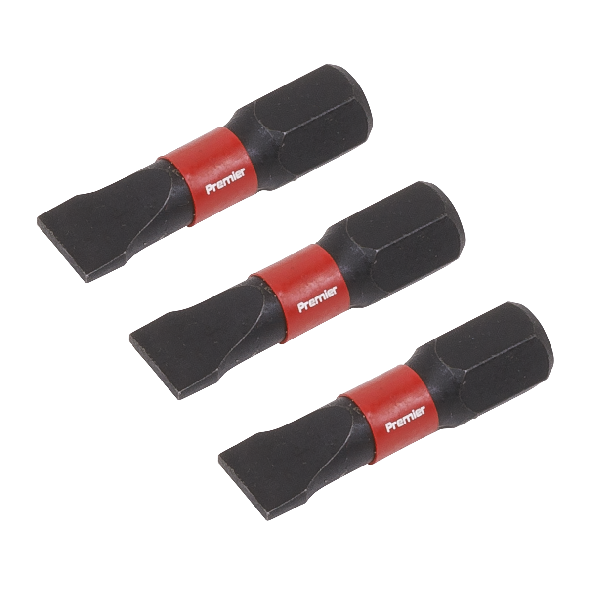 Premier Slotted Impact Power Tool Bits 6.5 x 25mm 3pc