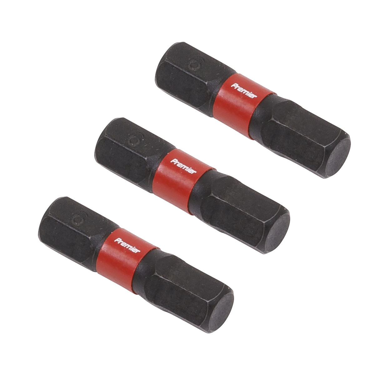 Premier Hex Impact Power Tool Bits 6 x 25mm 3pc