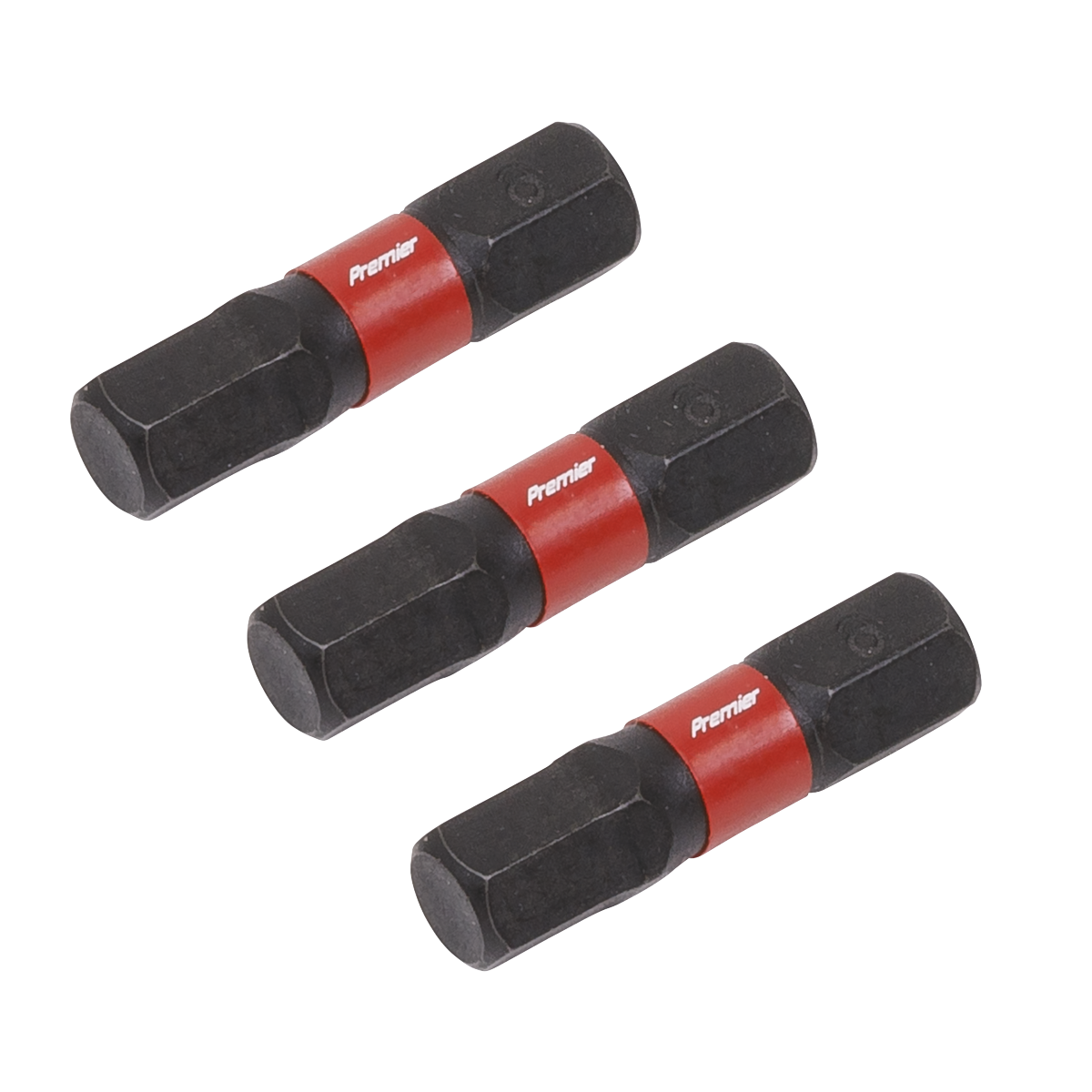Premier Hex Impact Power Tool Bits 6 x 25mm 3pc