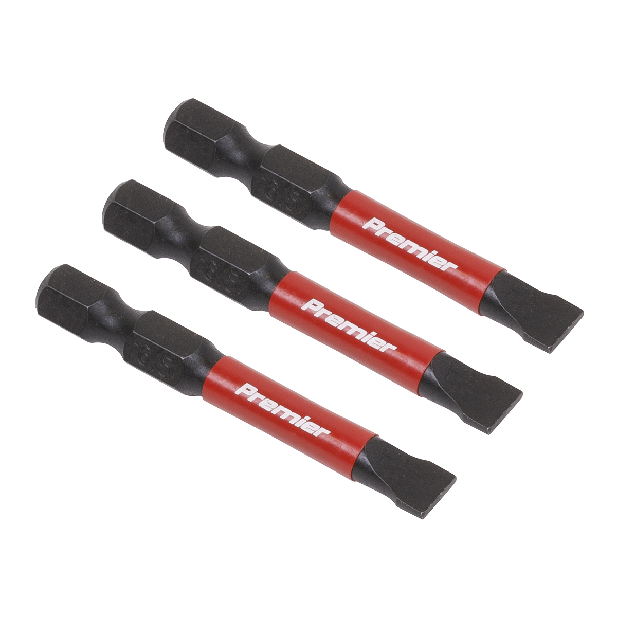 Premier Slotted Impact Power Tool Bits 6.5 x 50mm 3pc