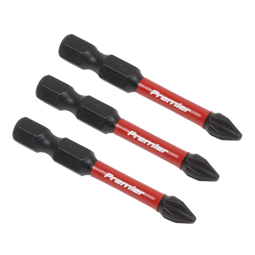 Premier Phillips Impact Power Tool Bits #2 x 50mm 3pc