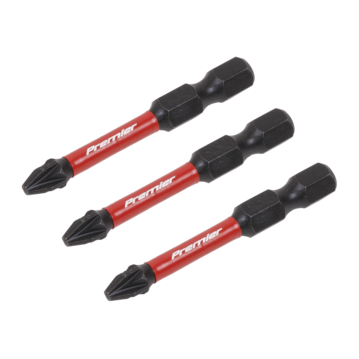 Premier Pozi Impact Power Tool Bits #2 x 50mm 3pc