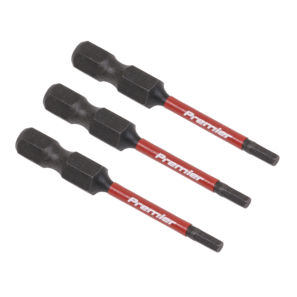 Premier Hex Impact Power Tool Bits 2.5 x 50mm 3pc