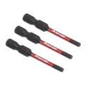 Premier Hex Impact Power Tool Bits 3 x 50mm 3pc