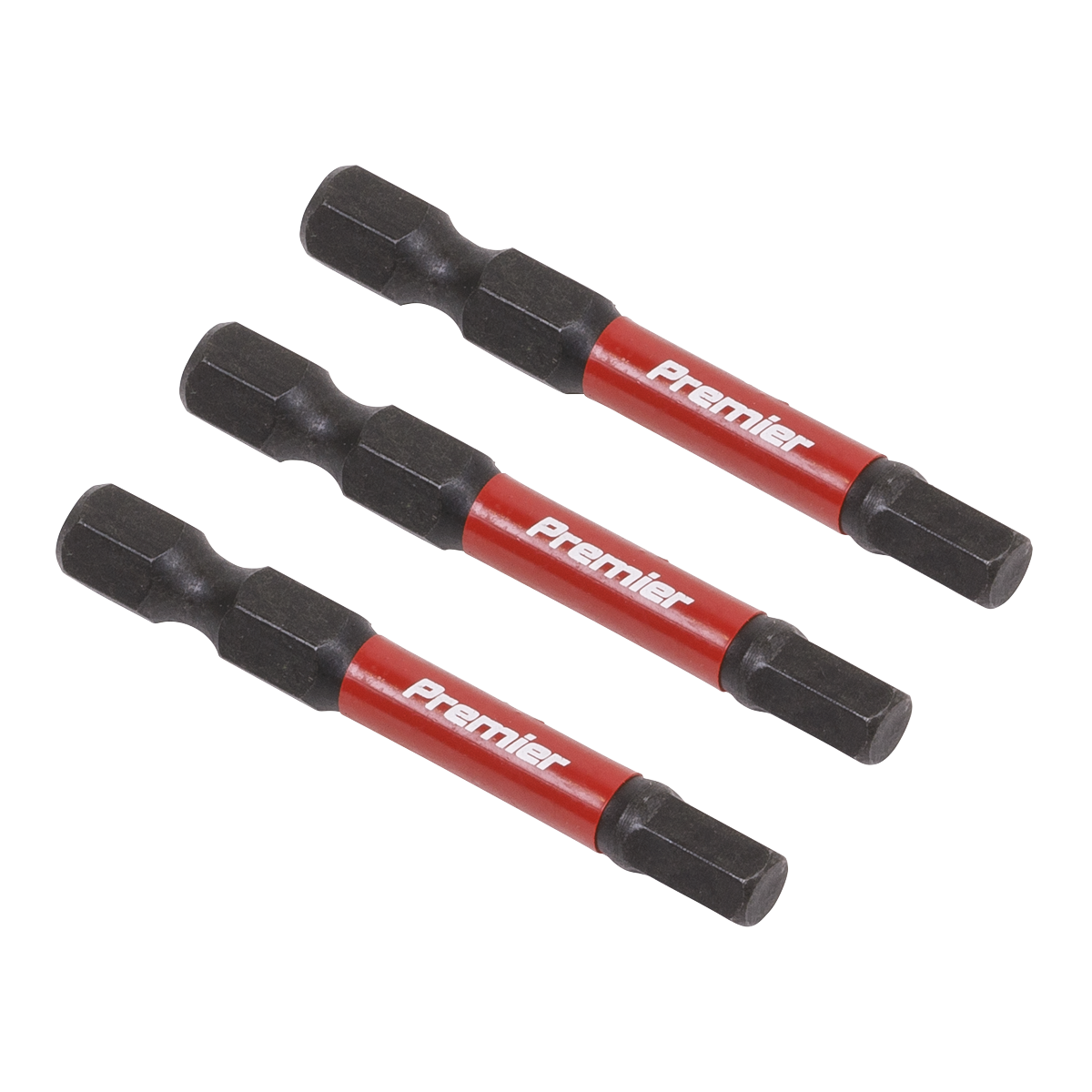 Premier Hex Impact Power Tool Bits 5 x 50mm 3pc