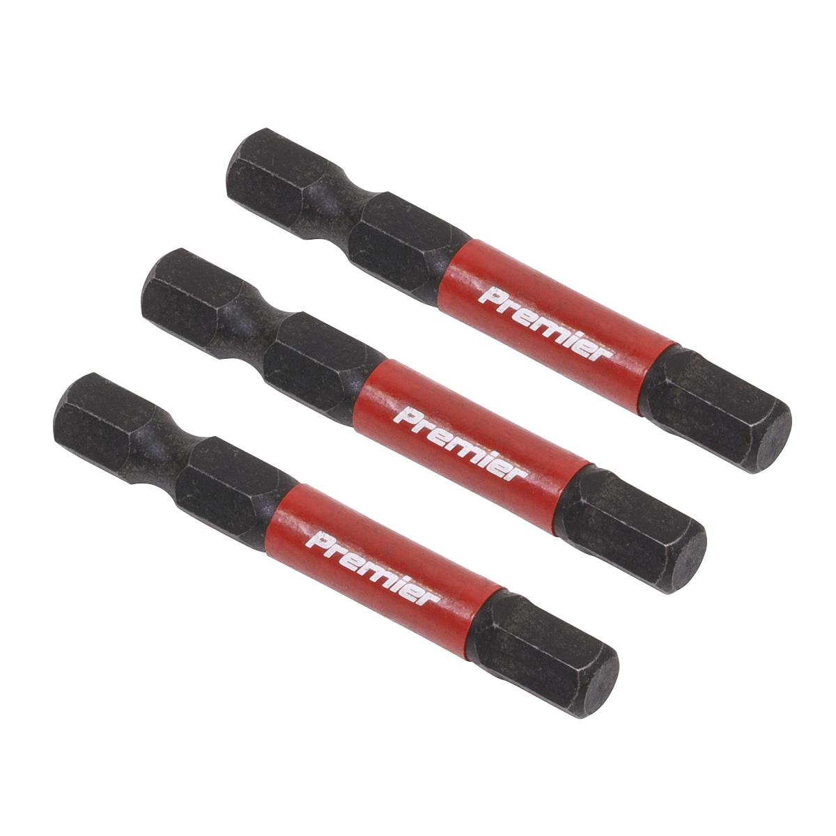 Premier Hex Impact Power Tool Bits 6 x 50mm 3pc