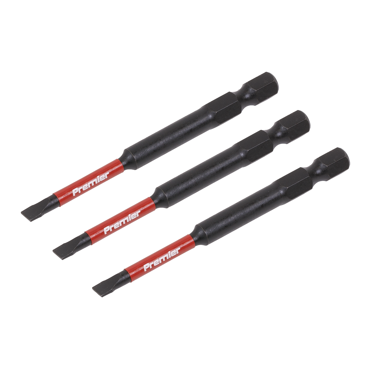 Premier Slotted Impact Power Tool Bits 4.5 x 75mm 3pc