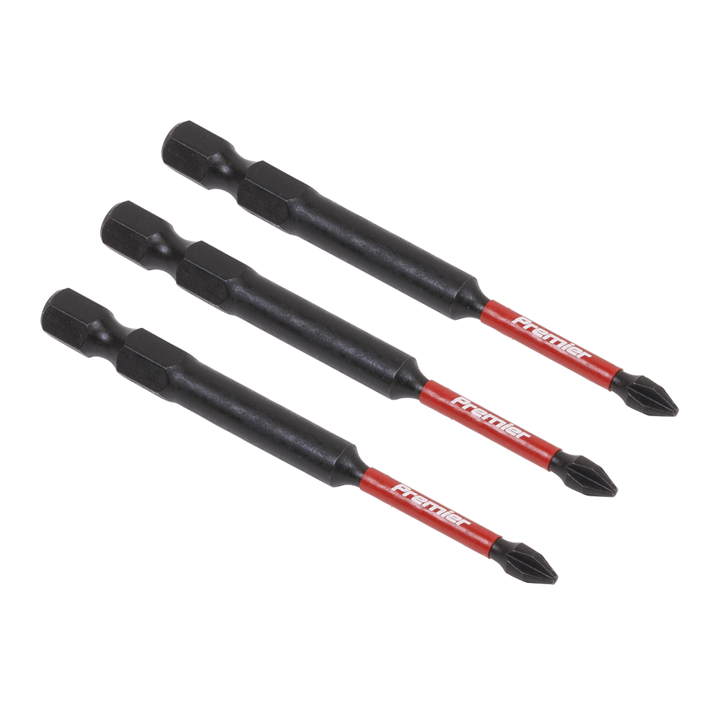 Premier Phillips Impact Power Tool Bits #1 x 75mm 3pc