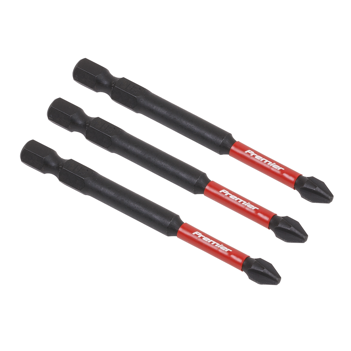 Premier Phillips Impact Power Tool Bits #2 x 75mm 3pc