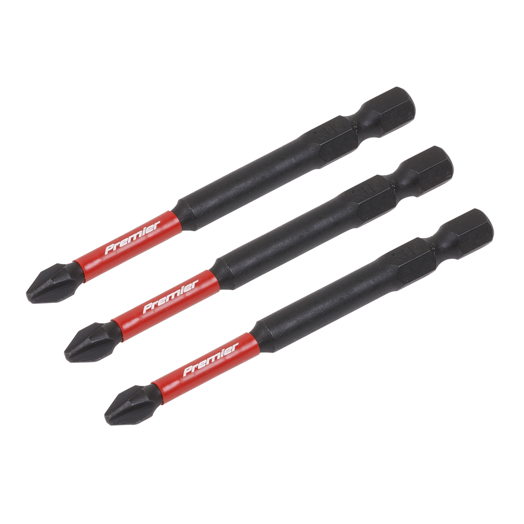 Premier Phillips Impact Power Tool Bits #2 x 75mm 3pc