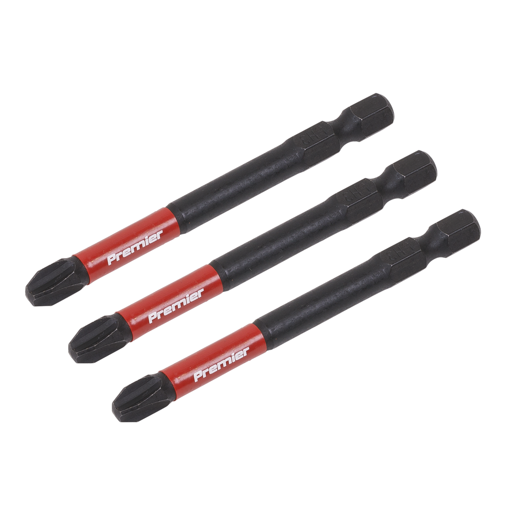Premier Phillips Impact Power Tool Bits #3 x 75mm 3pc
