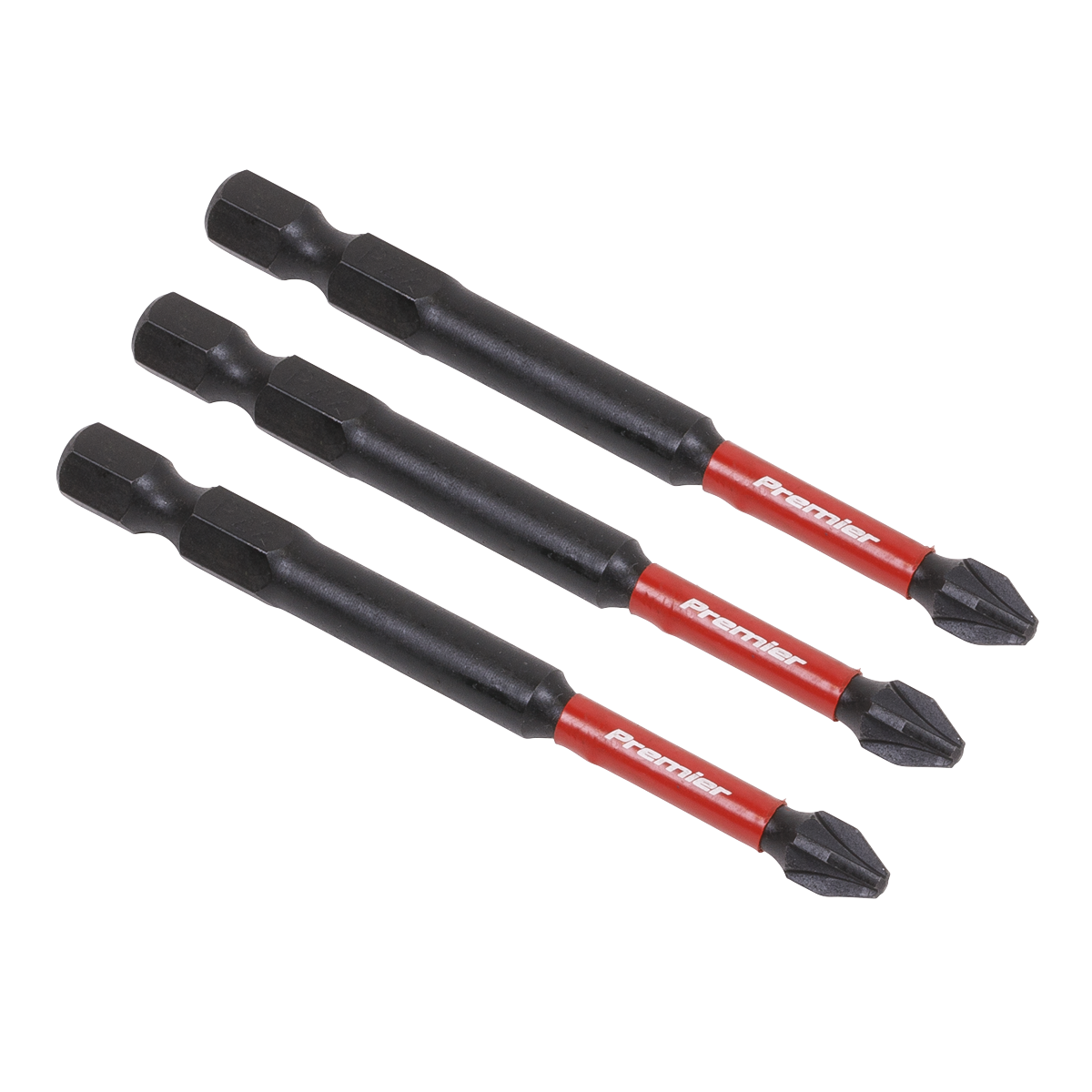 Premier Pozi Impact Power Tool Bits #2 x 75mm 3pc