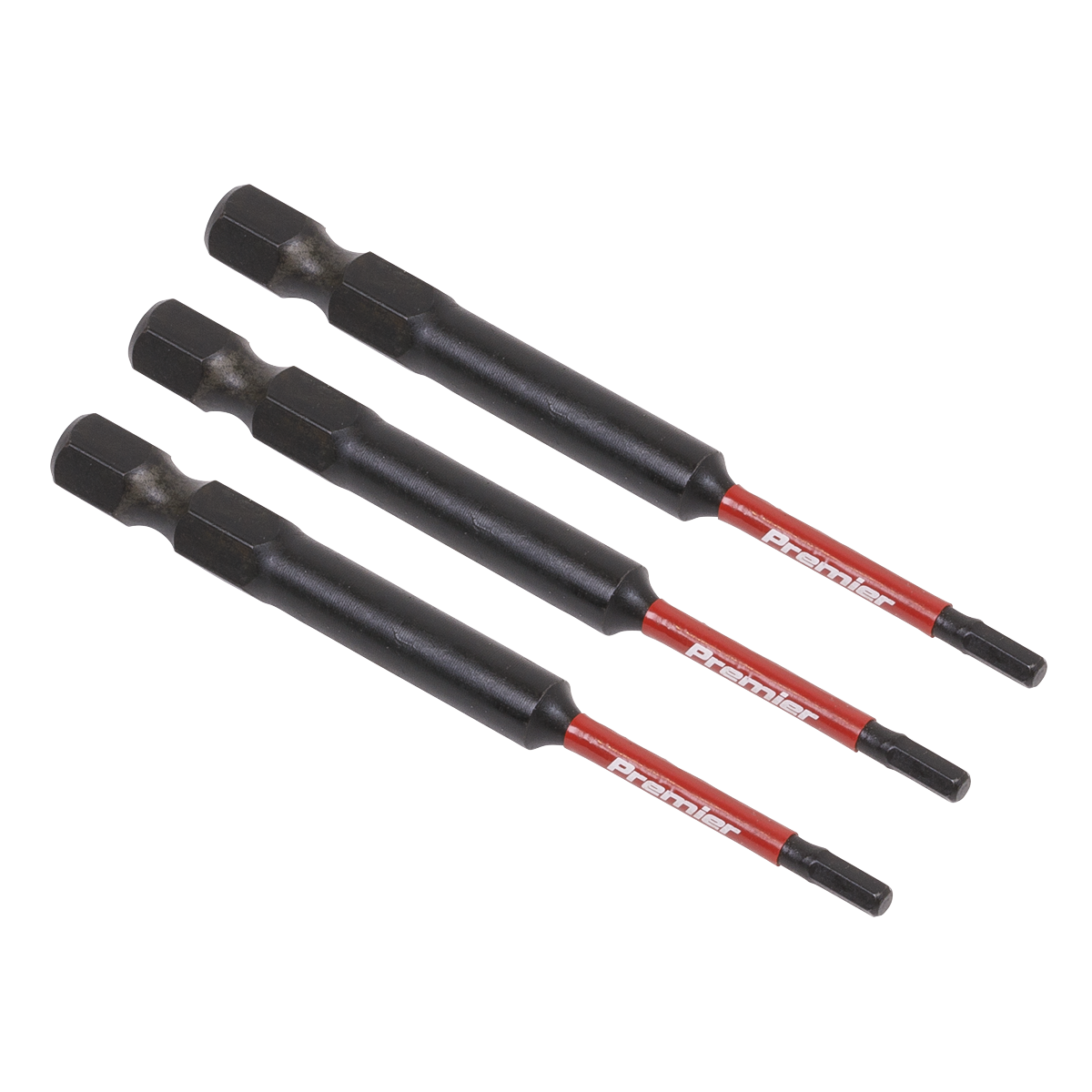 Premier Hex Impact Power Tool Bits 2.5 x 75mm 3pc