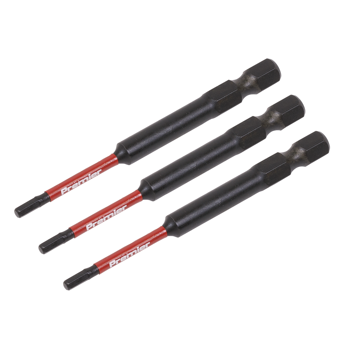 Premier Hex Impact Power Tool Bits 2.5 x 75mm 3pc