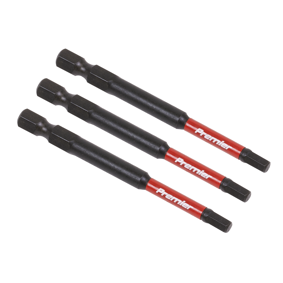 Premier Hex Impact Power Tool Bits 4 x 75mm 3pc