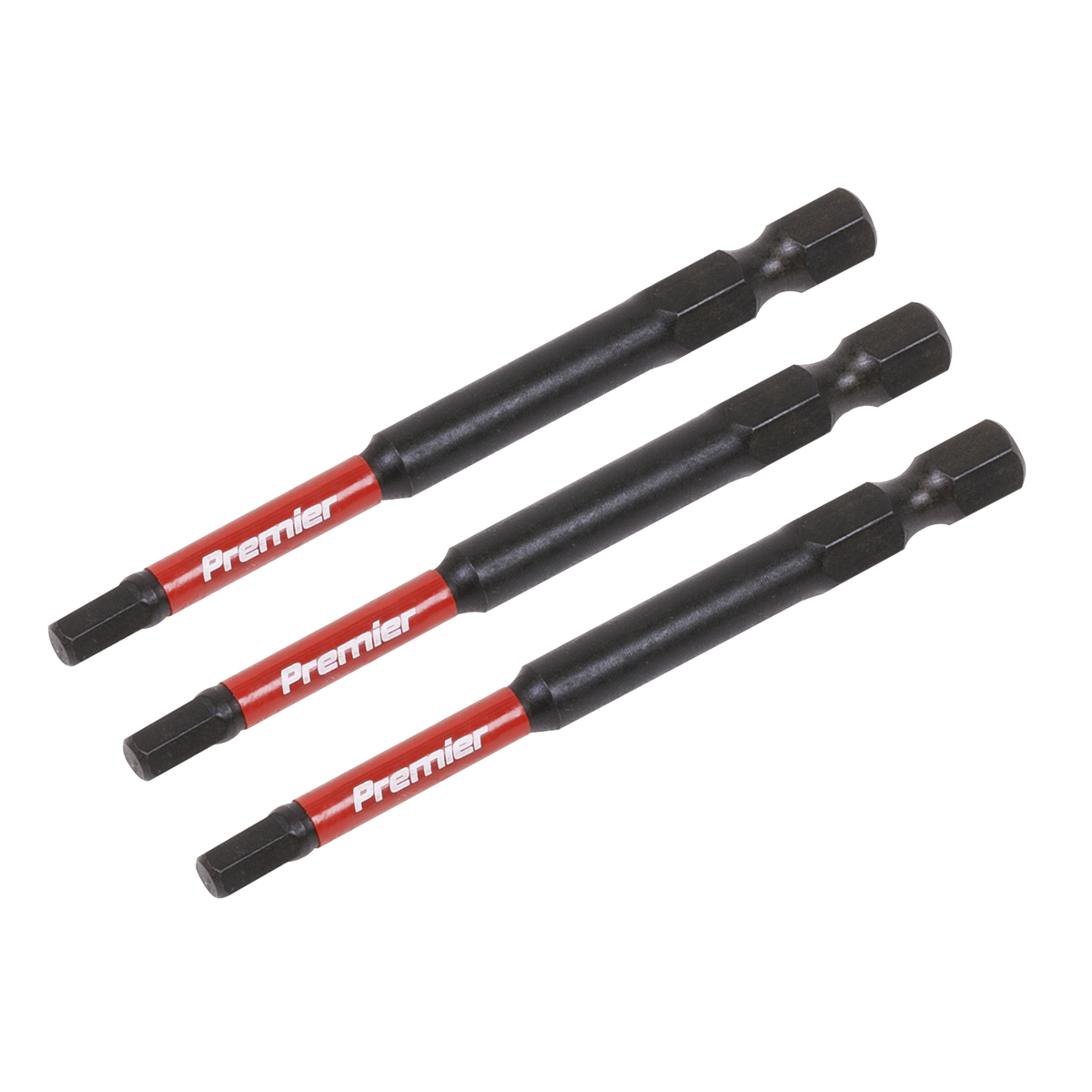 Premier Hex Impact Power Tool Bits 4 x 75mm 3pc