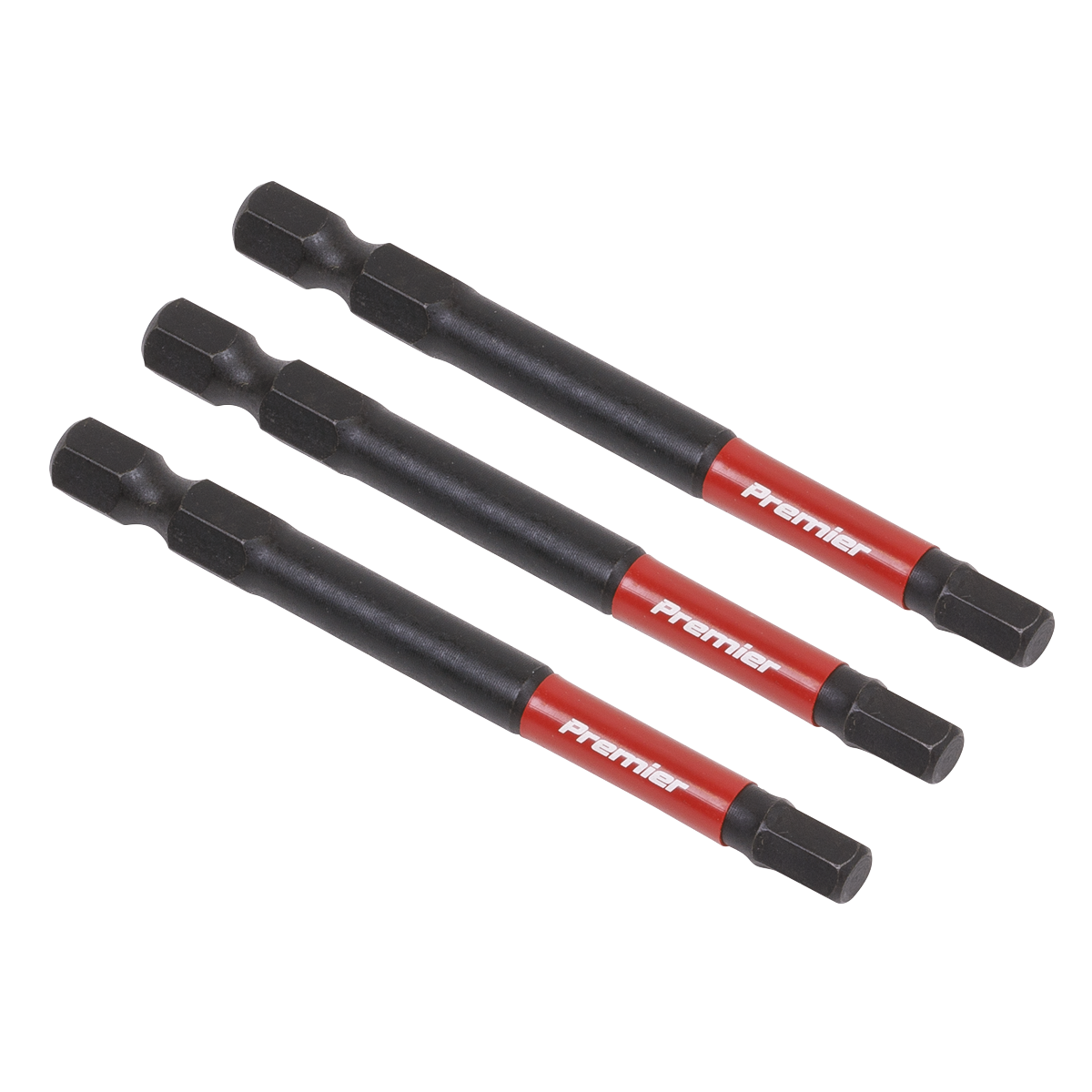 Premier Hex Impact Power Tool Bits 5 x 75mm 3pc