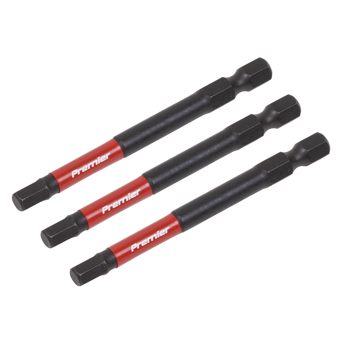 Premier Hex Impact Power Tool Bits 5 x 75mm 3pc