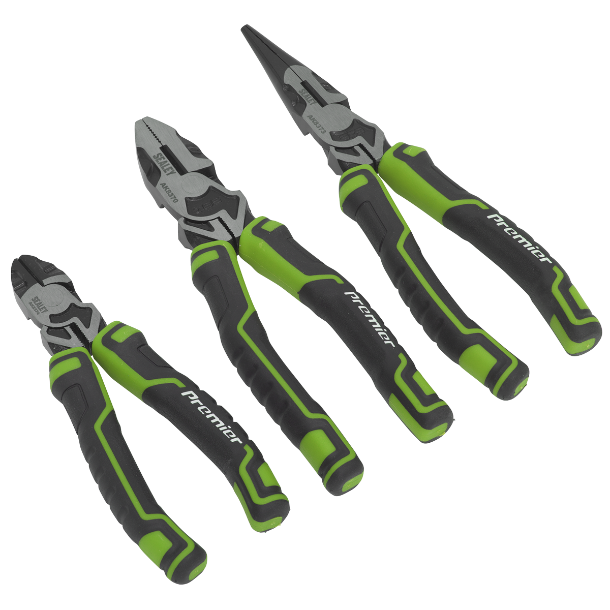 Premier High Leverage Pliers Set 3pc - Green