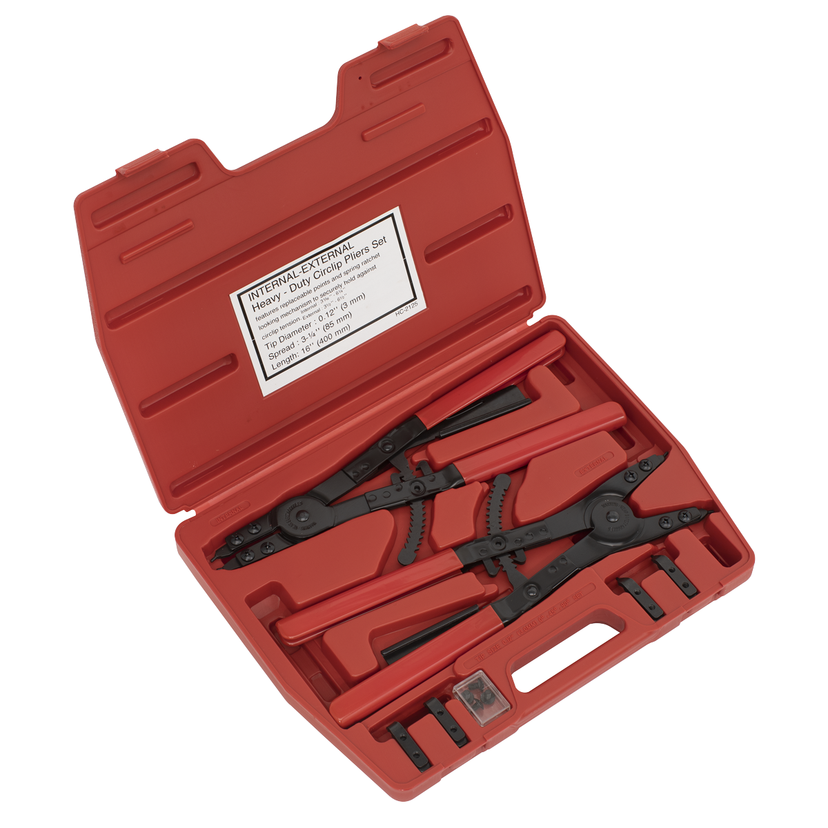 Premier Heavy-Duty Circlip Pliers Set Internal/External 400mm
