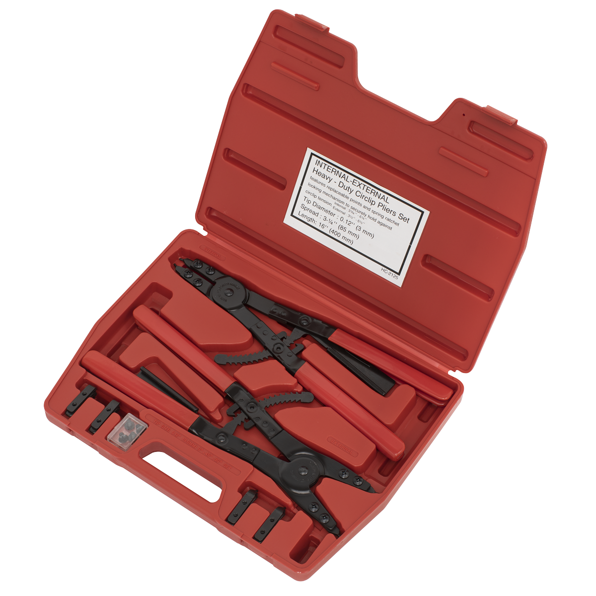 Premier Heavy-Duty Circlip Pliers Set Internal/External 400mm