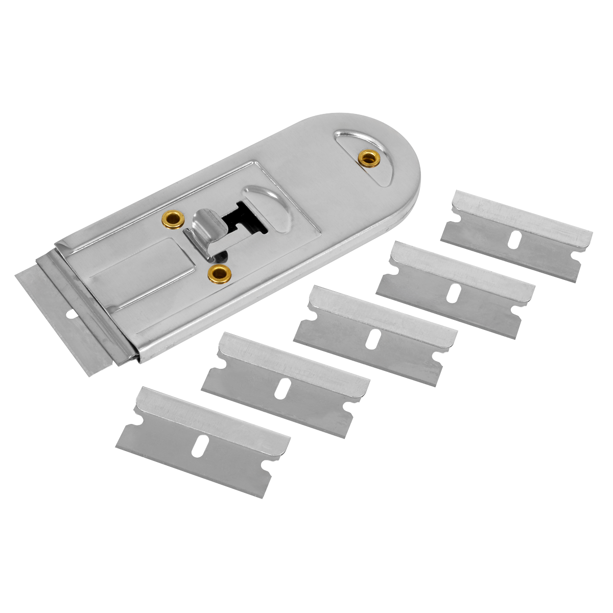 Retracting Razor Scraper with Blades