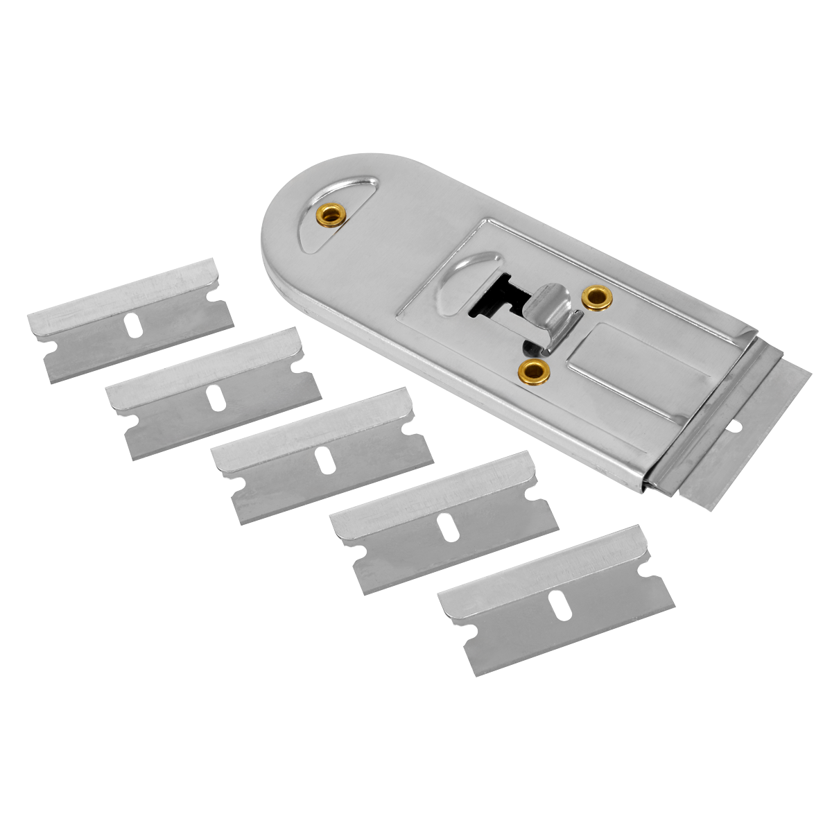 Retracting Razor Scraper with Blades