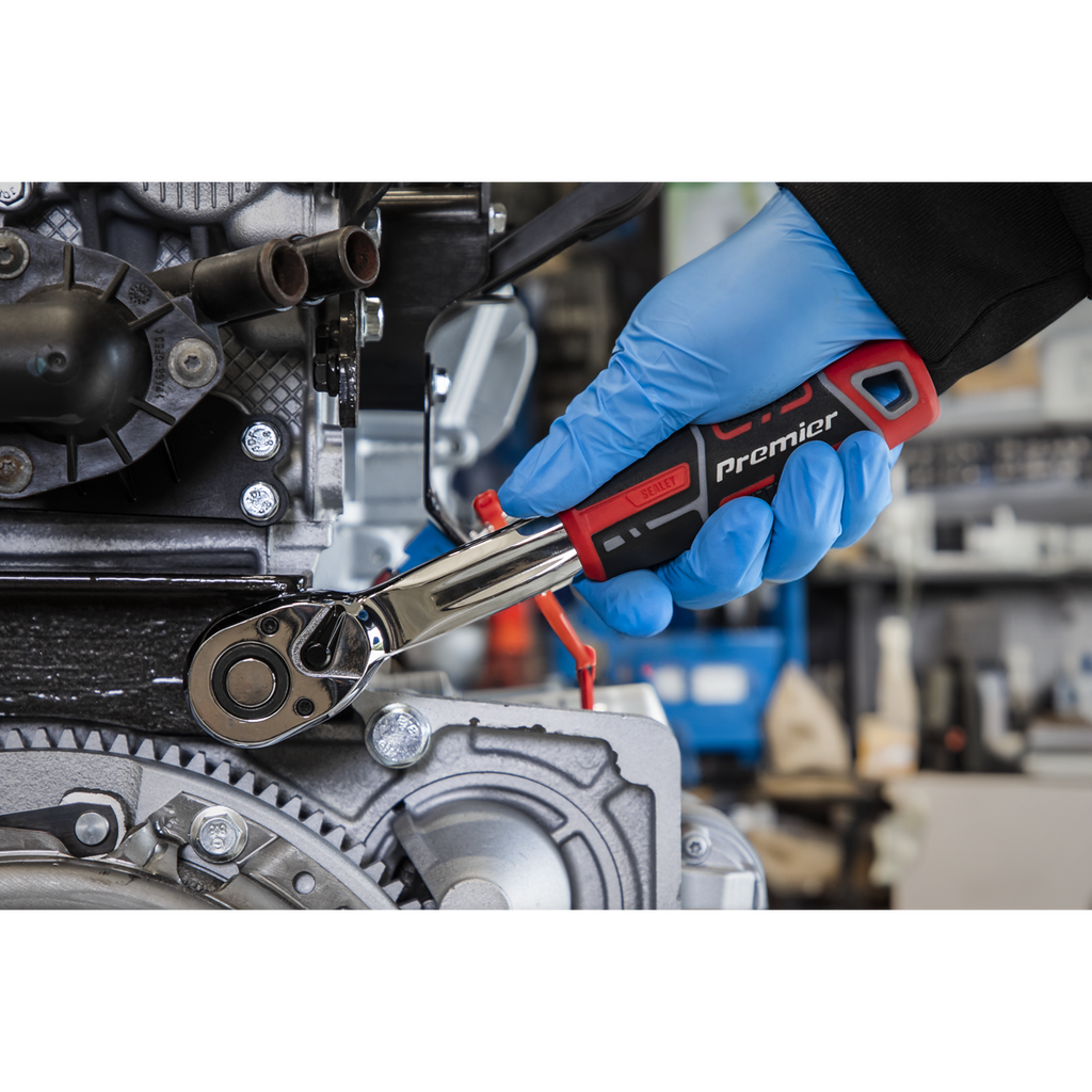 Premier Pear-Head Offset Ratchet Wrench with Flip Reverse 1/