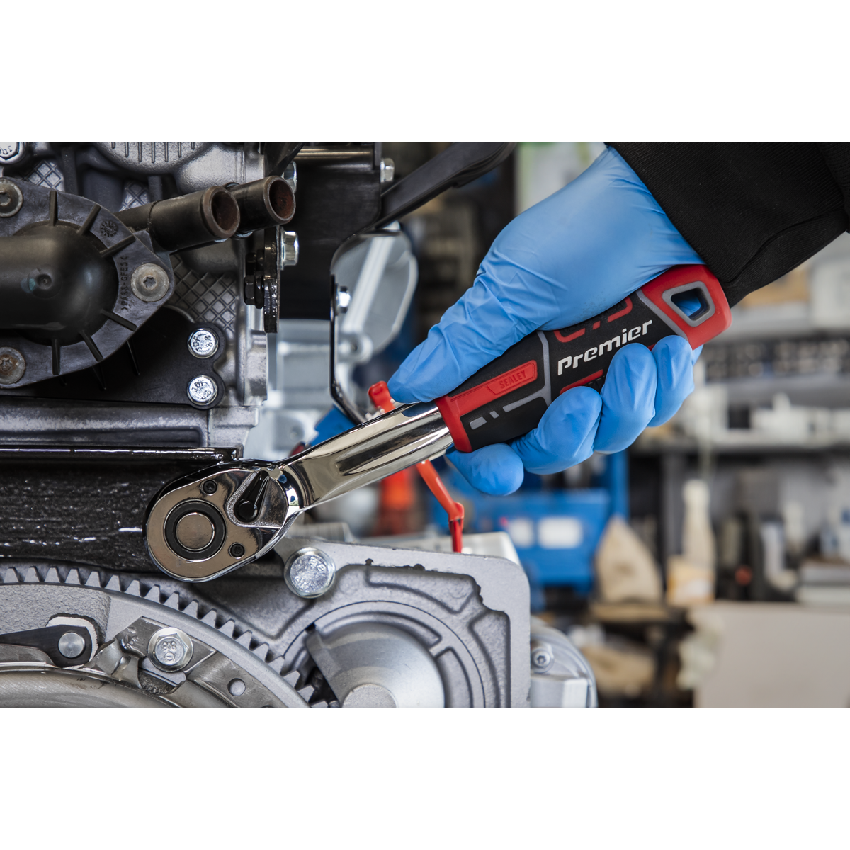 Premier Pear-Head Offset Ratchet Wrench with Flip Reverse 1/