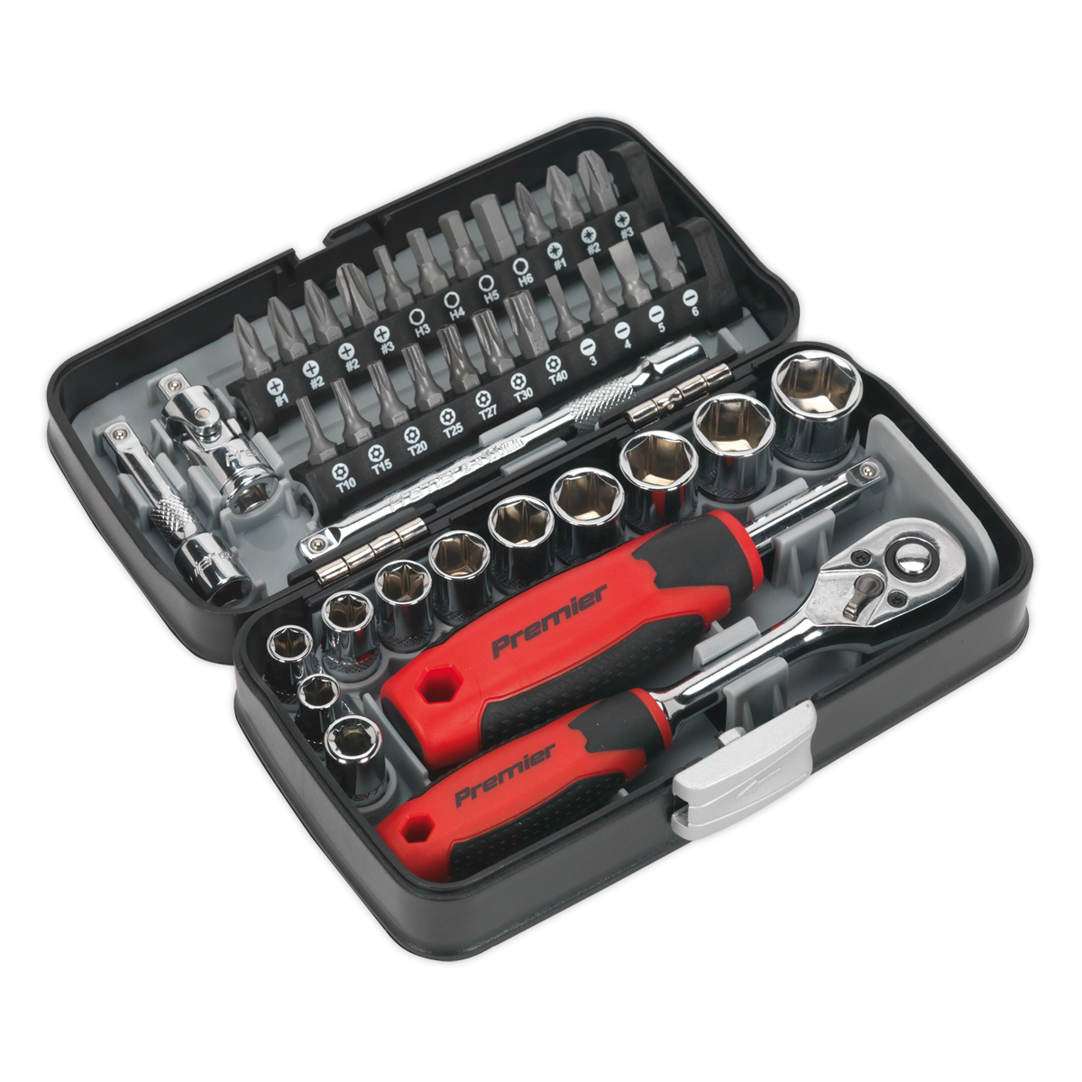 Premier Socket & Bit Set 1/4"Sq Drive 38pc