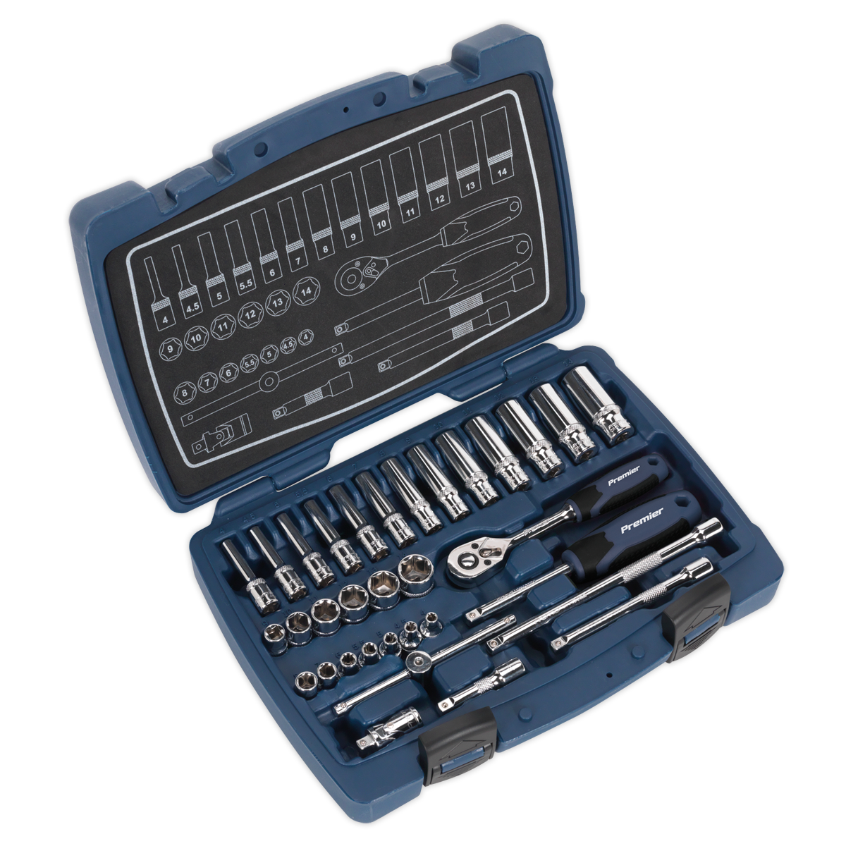 Premier Socket Set 1/4"Sq Drive 33pc