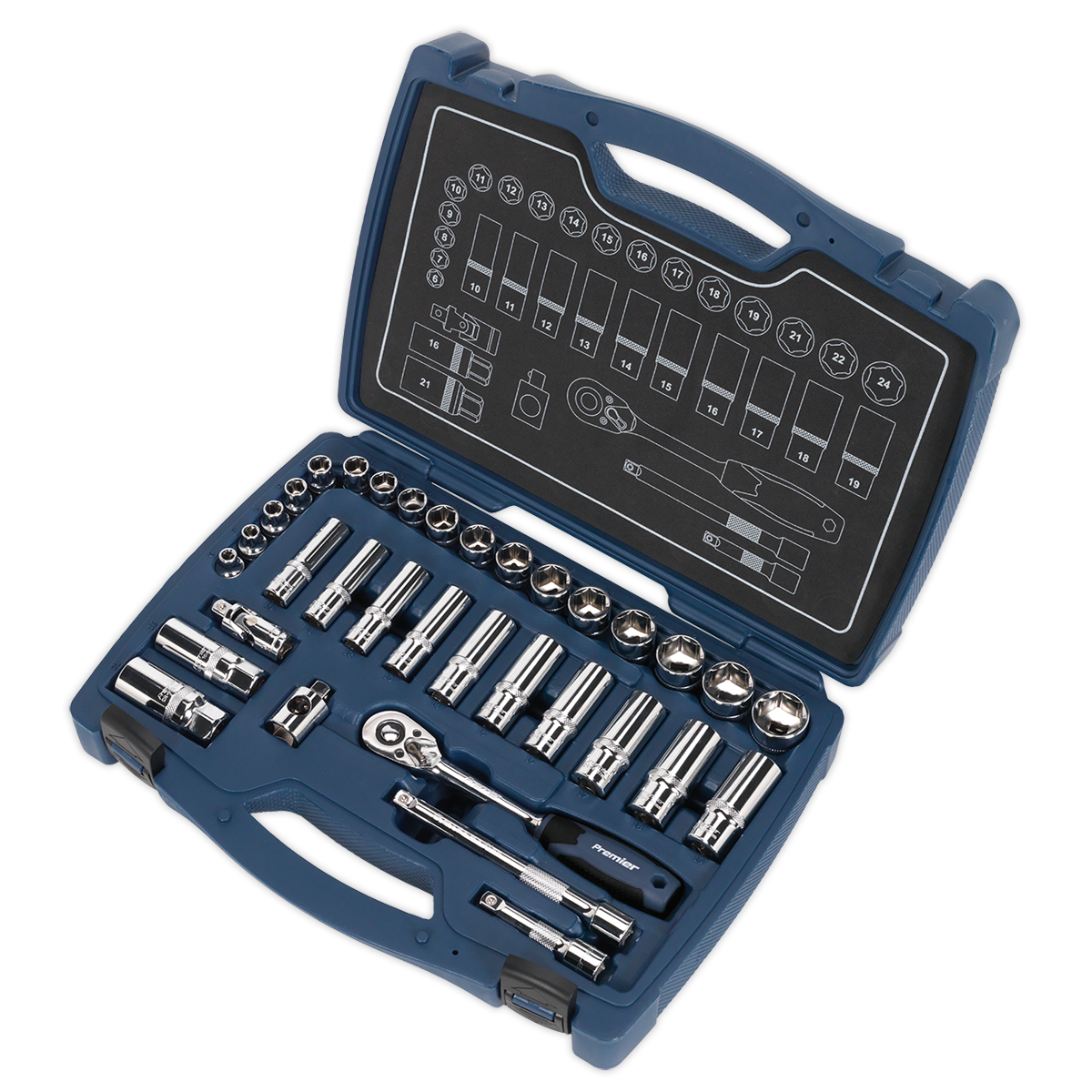 Premier Socket Set 3/8"Sq Drive 34pc