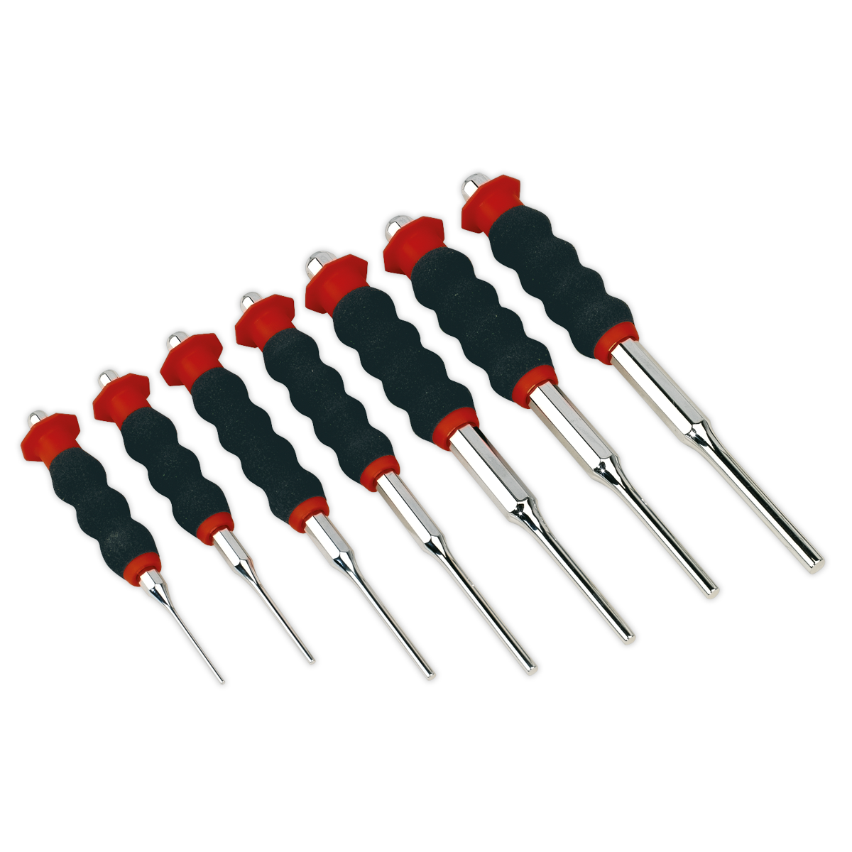 Premier Sheathed Parallel Pin Punch Set 7pc