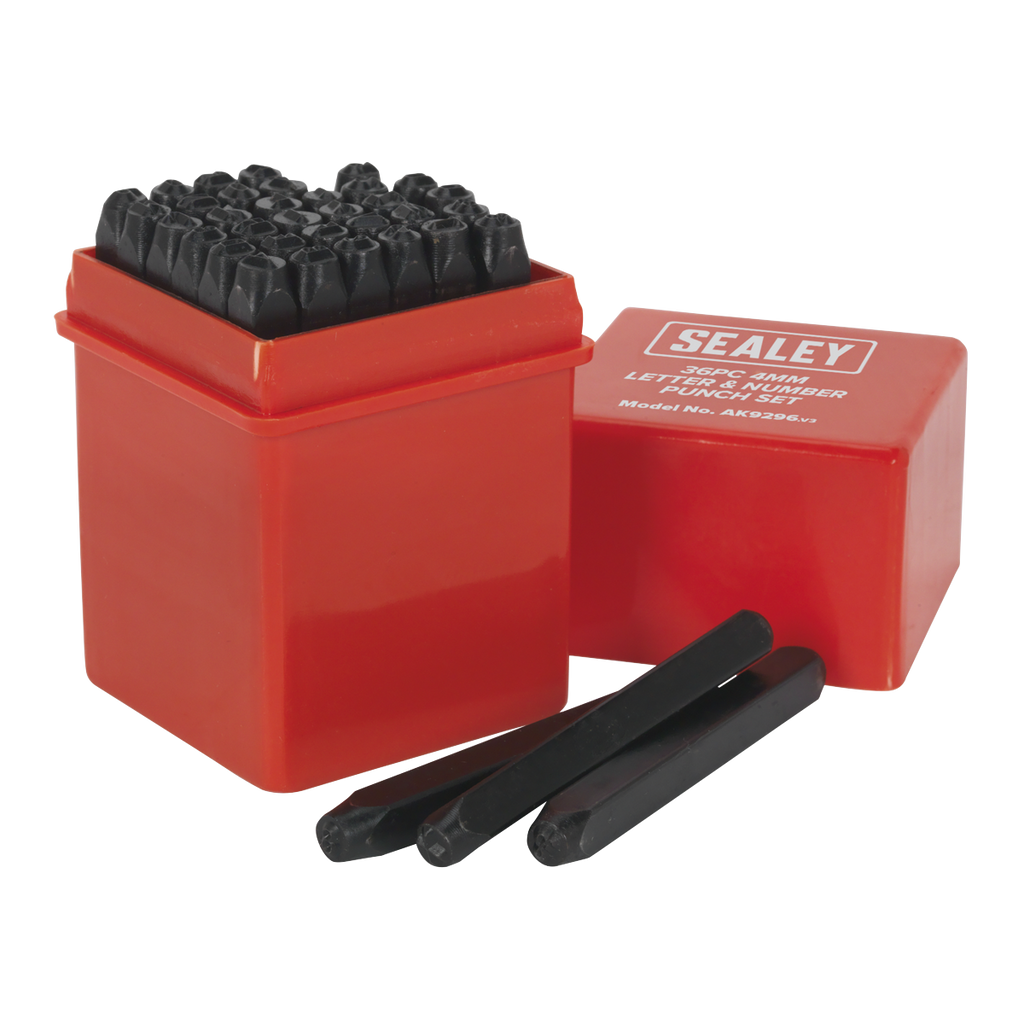 Letter & Number Punch Set 4mm 36pc