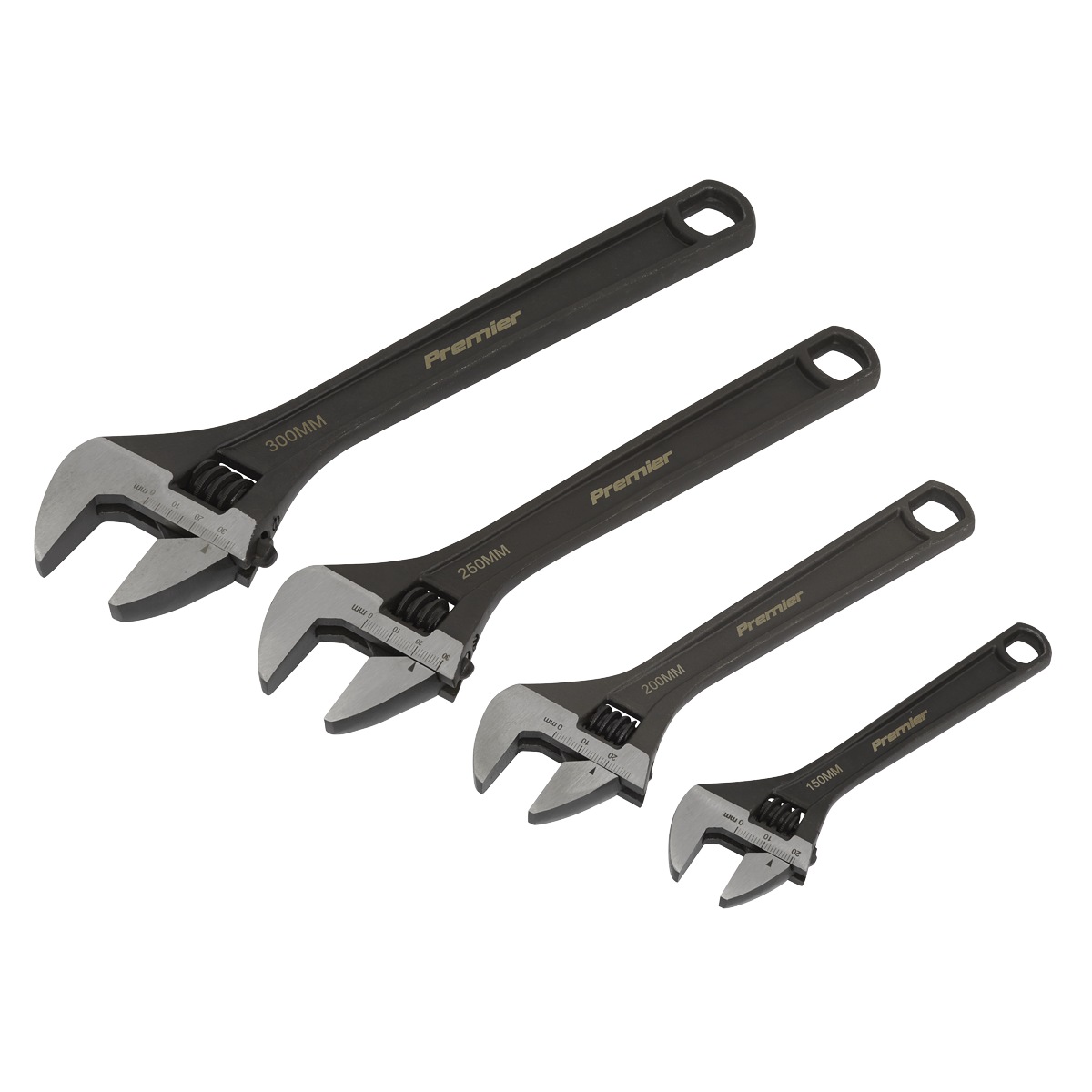 Premier Adjustable Wrench Set 4pc