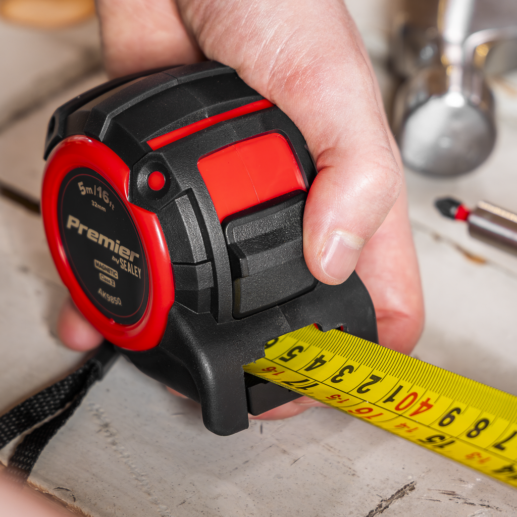 Premier Metric/Imperial Tape Measure Extra-Wide Blade 5m(16f