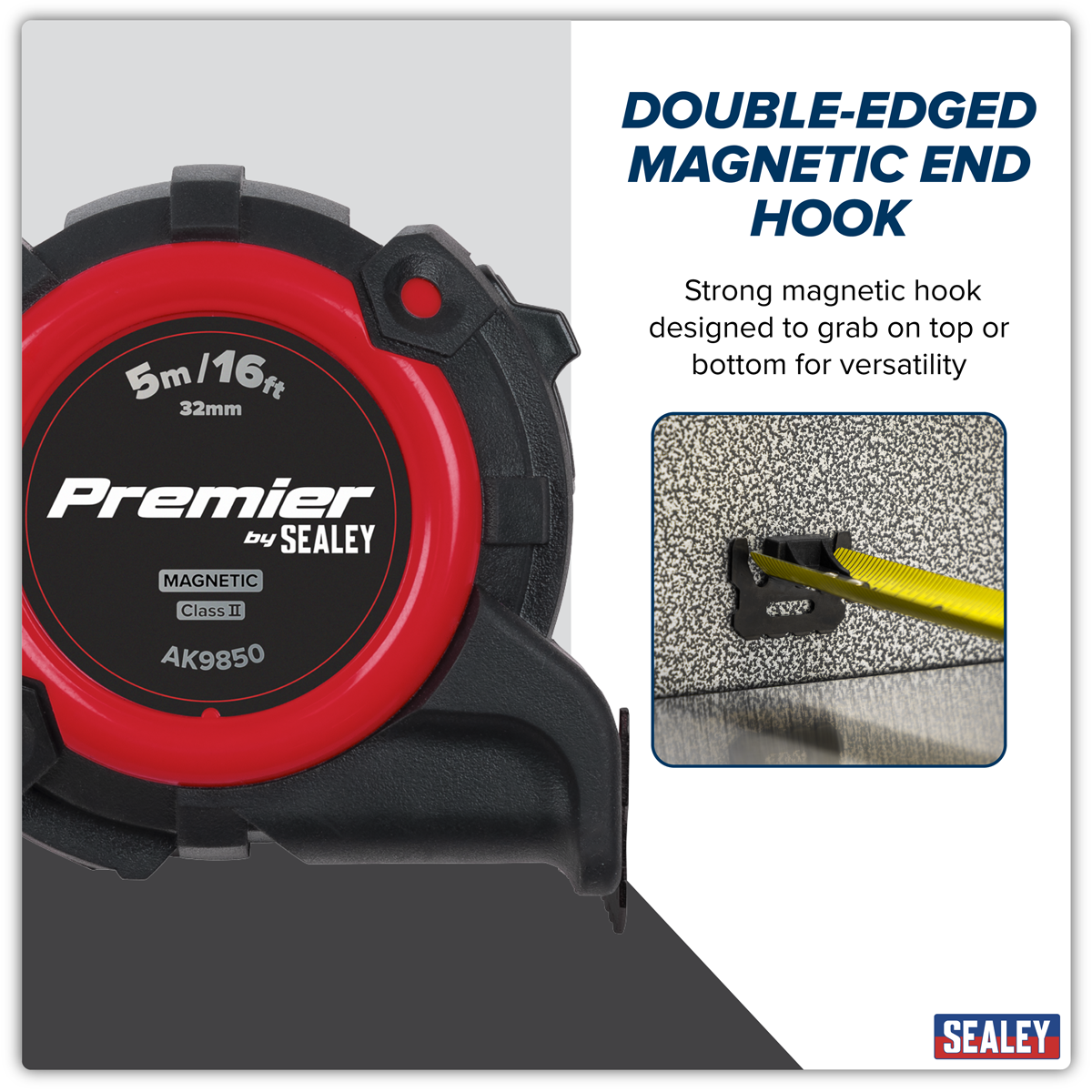 Premier Metric/Imperial Tape Measure Extra-Wide Blade 5m(16ft) x 32mm