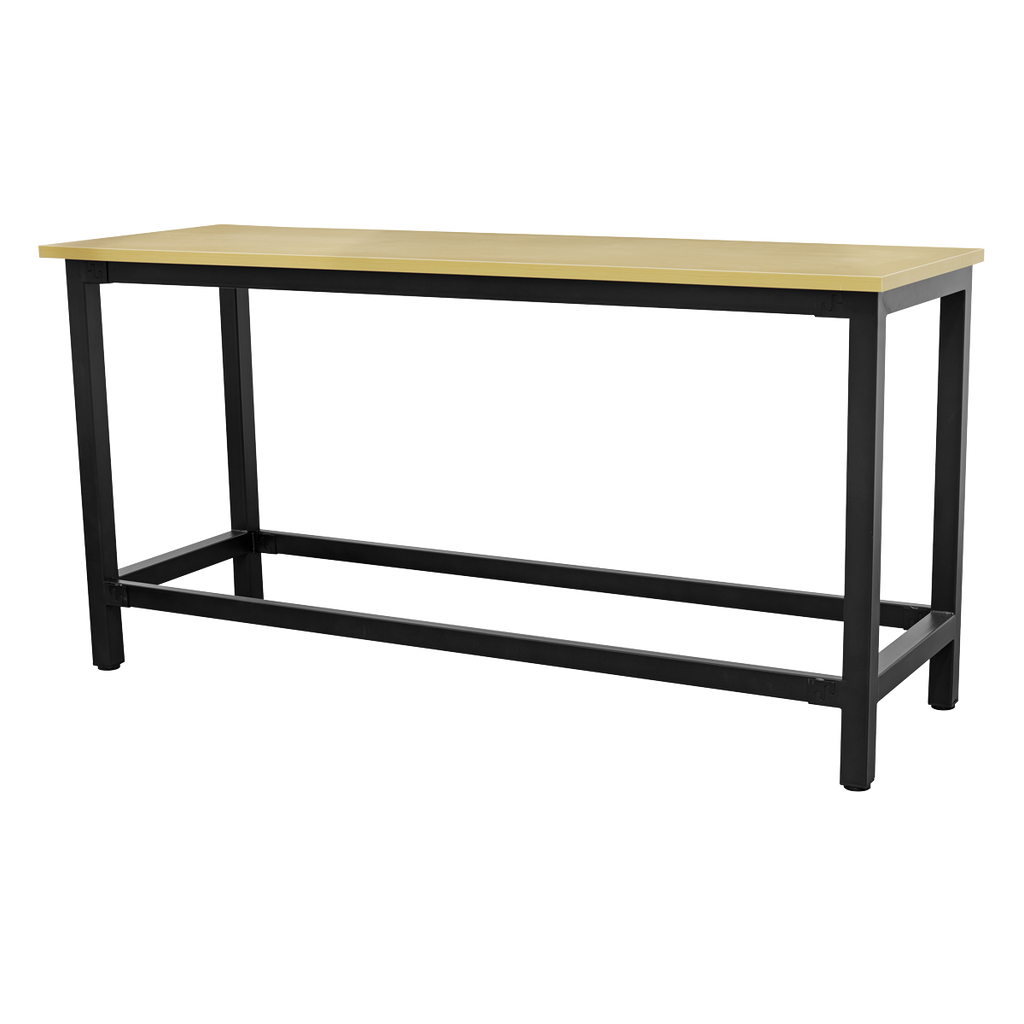 Heavy-Duty Steel Workbench with 25mm MDF Top 1.8m