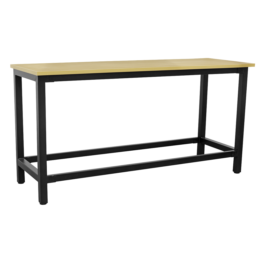 Heavy-Duty Steel Workbench with 25mm MDF Top 1.8m