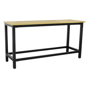 Heavy-Duty Steel Workbench with 25mm MDF Top 1.8m