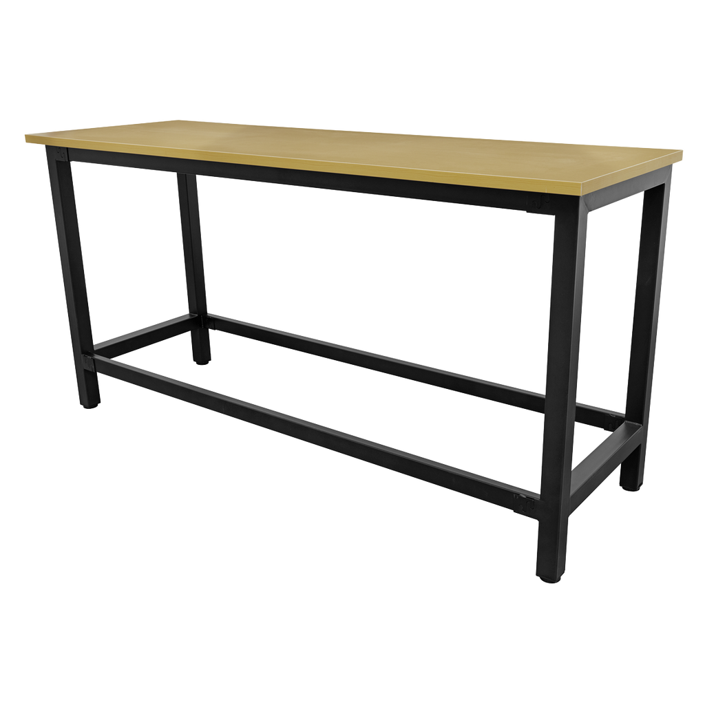 Heavy-Duty Steel Workbench with 25mm MDF Top 1.8m
