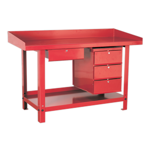 Steel Workbench with Drawer 1.5m
