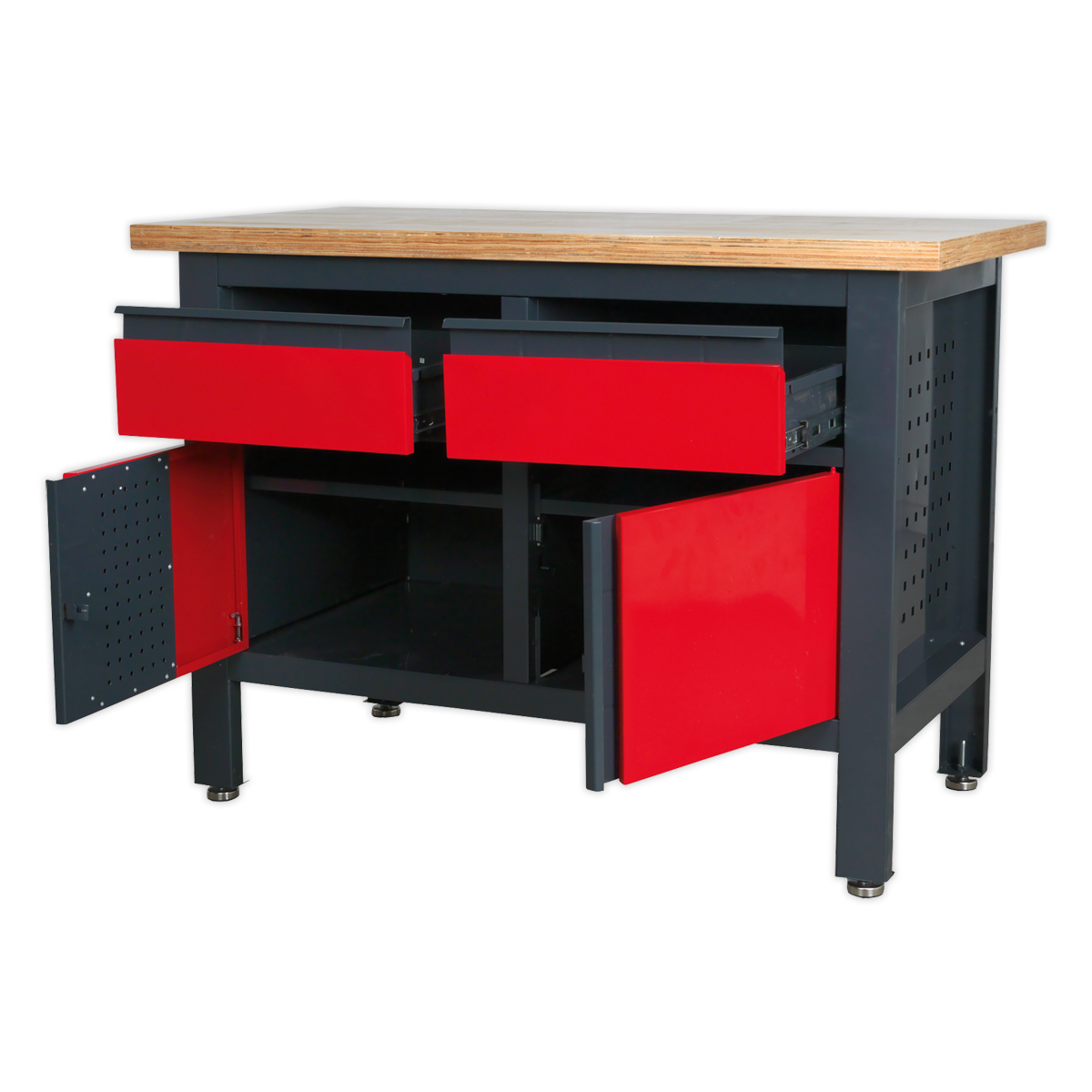 Workbench with 2 Drawers & 2 Cupboards