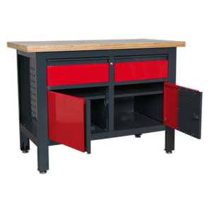 Workbench with 2 Drawers & 2 Cupboards