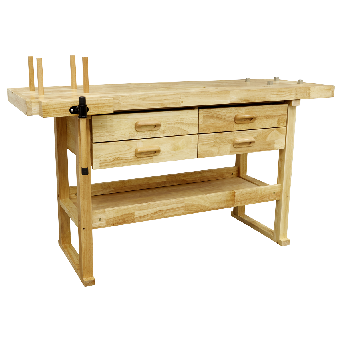 Woodworking Bench with 4 Drawers